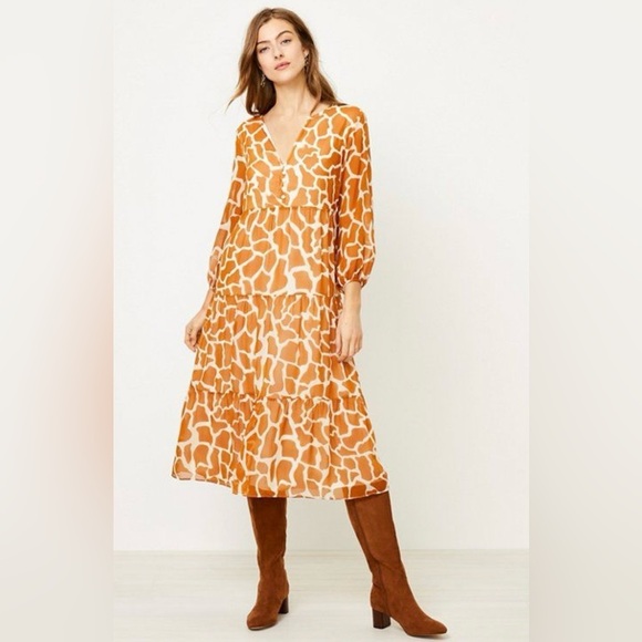 Ann Taylor Dresses & Skirts - Ann Taylor Orange Long Sleeve Dress